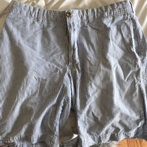 Blue Seersucker shorts